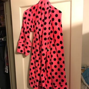 NWOT VS Pink Polka Dot Robe